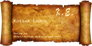 Kottek Endre névjegykártya